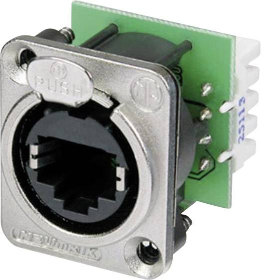 Neutrik NE8FDV-YK RJ45 Datensteckverbinder etherCon® D Serie NE8FDV-YK Buchse, gerade NE8FDV-YK Pole: 8P8C Nickel 1 St.