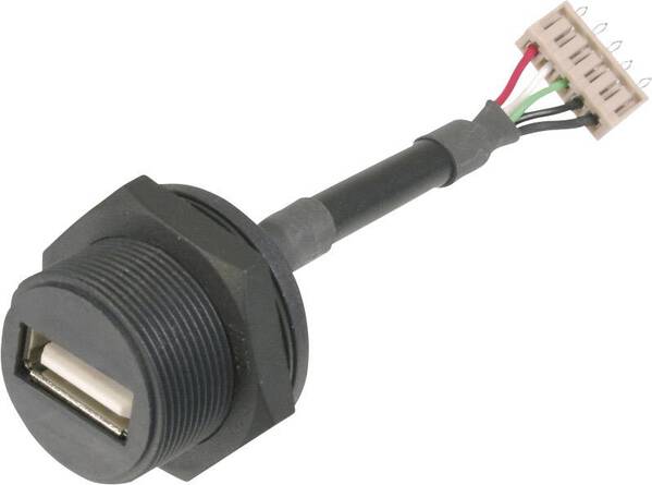 USB-Steckverbinder 2.0 - IP67 Buchse, Einbau TC-A-USB-APFS-203 USB A-Buchse auf 5pol.Stecker 1586508 TRU COMPONENTS Inha