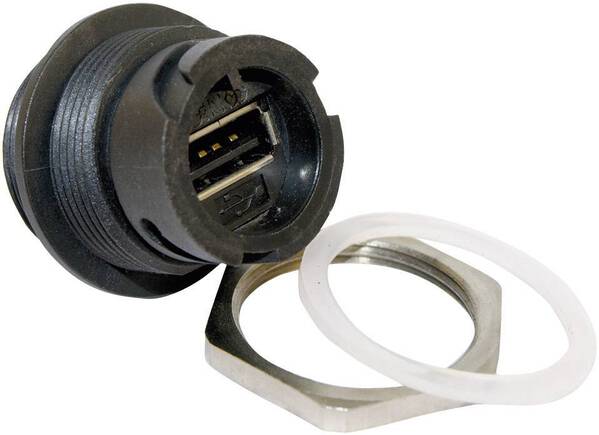 USB 2.0 Einbaugehäuse-Set Buchse, Einbau 17-200001 Bajonettverschluss ohne Schutzkappe 17-200001 Conec Inhalt: 1 St.