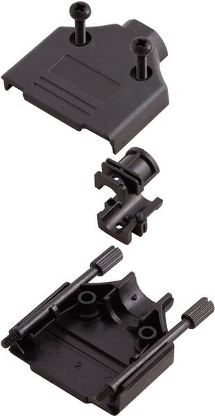 MH Connectors MHDTPPK-09-BK-K 6560-0108-01 D-SUB Gehäuse Polzahl: 9 Kunststoff 180 ° Schwarz 1 St.