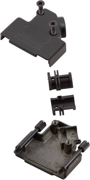 MH Connectors MHD45ZK-15-BK-K 6560-0116-12 D-SUB Gehäuse Polzahl: 15 Metall 45 ° Schwarz 1 St.