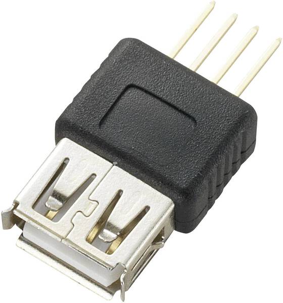 USB-Steckverbinder Printmontage Buchse, gerade Typ A USB-Buchse Typ A 774854 TRU COMPONENTS Inhalt: 1 St.