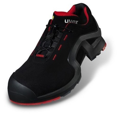 uvex - Sicherheitshalbschuh x-tended support 8516/1, S3 SRC ESD, schwarz/rot, W10, 36