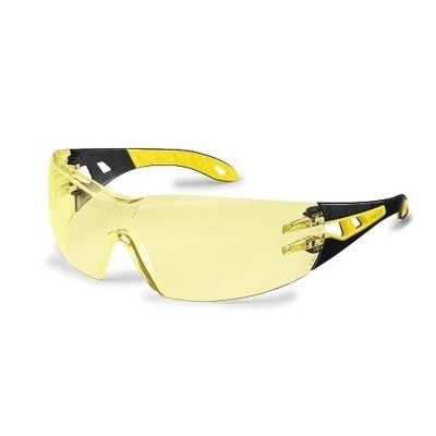 uvex - Schutzbrille pheos amber supravision excellence schwarz/gelb