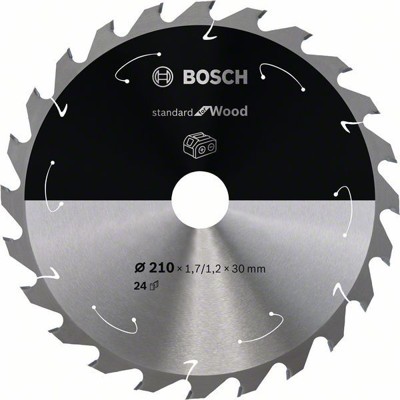 Bosch - Sägeblatt Standard for Wood für Akku-Kreissäge 210 x 1,7/1,2 x 30, 24 Z