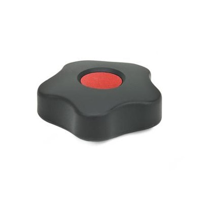 Ganter Norm® - 5331-50-M8-B-DRT Sterngriffe, Abdeckkappe farbig