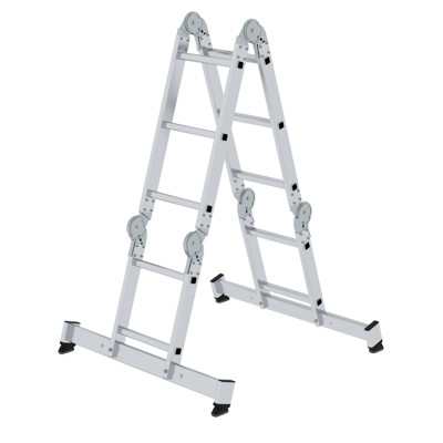 MUNK Günzburger Steigtechnik - Vielzweckleiter 2x2 + 2x3 Sprossen, L 2850mm, AH 4000mm