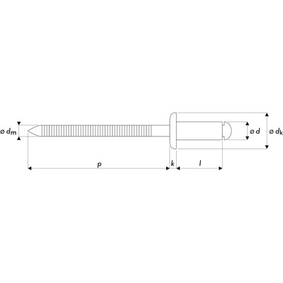 QONNECT® - Q-Standard Blindniet Edelstahl A2/A2 Flachrundkopf 5.0 X 18