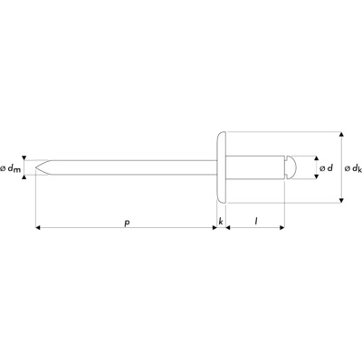 QONNECT® - Q-Standard Blindniet Alu/Stahl Großkopf 4.8 X 20 X 14