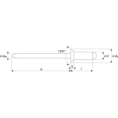 QONNECT® - Q-Standard Blindniet Alu/Stahl Senkkopf 4.8 X 30