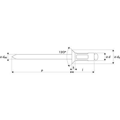 QONNECT® - Q-Multigrip Mehrbereichsblindniet Alu/Stahl Senkkopf 4.8 X 10