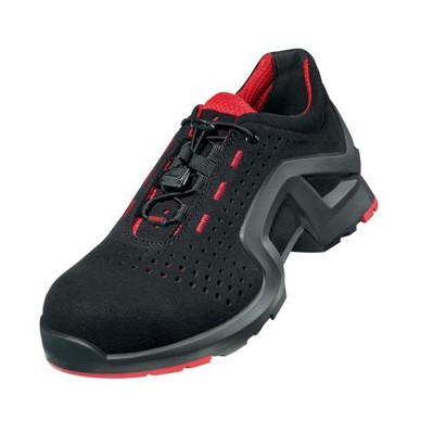 uvex - 1 support Halbschuhe S1 85129 schwarz/rot, Weite 12, Größe 47