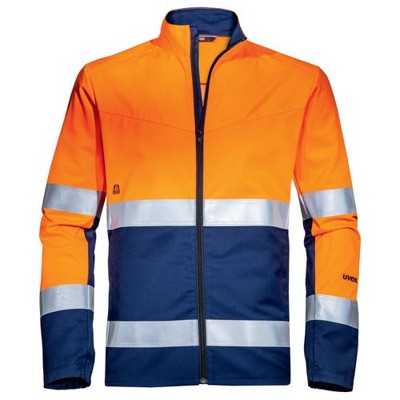 uvex - Arbeitsjacke Construction orange, blau, warnorange, Größe M