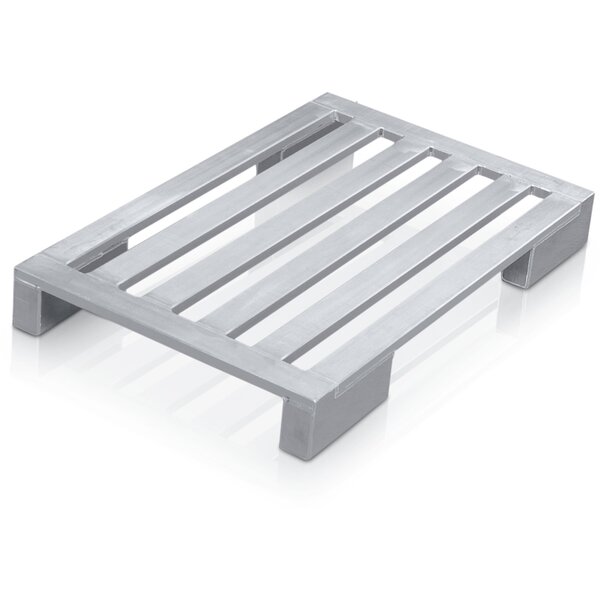 Aluminium-Flachpalette mit langen Eckfüßen
